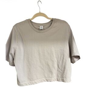 Casual Beige Crop T